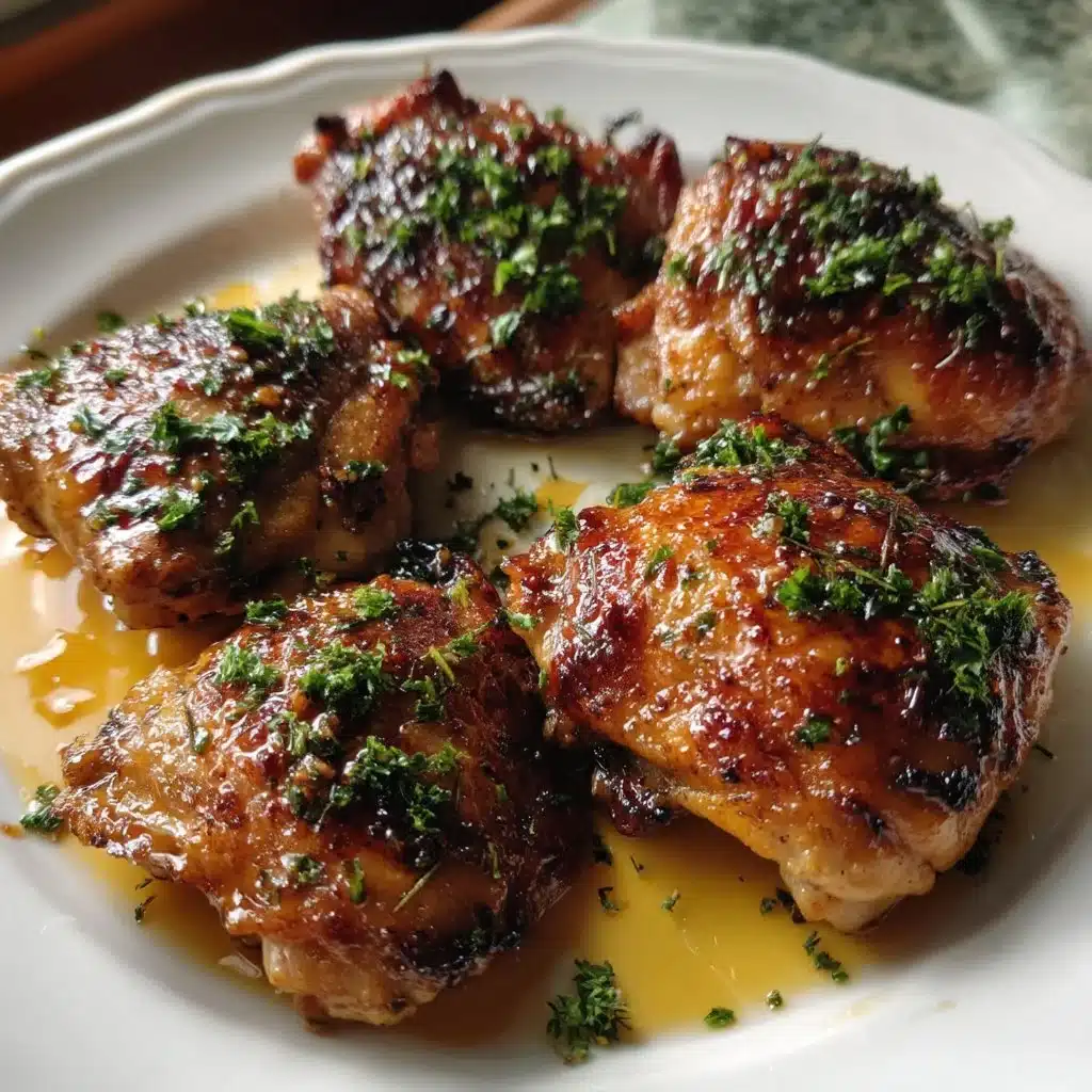 Baked Honey Garlic Chicken Thighs