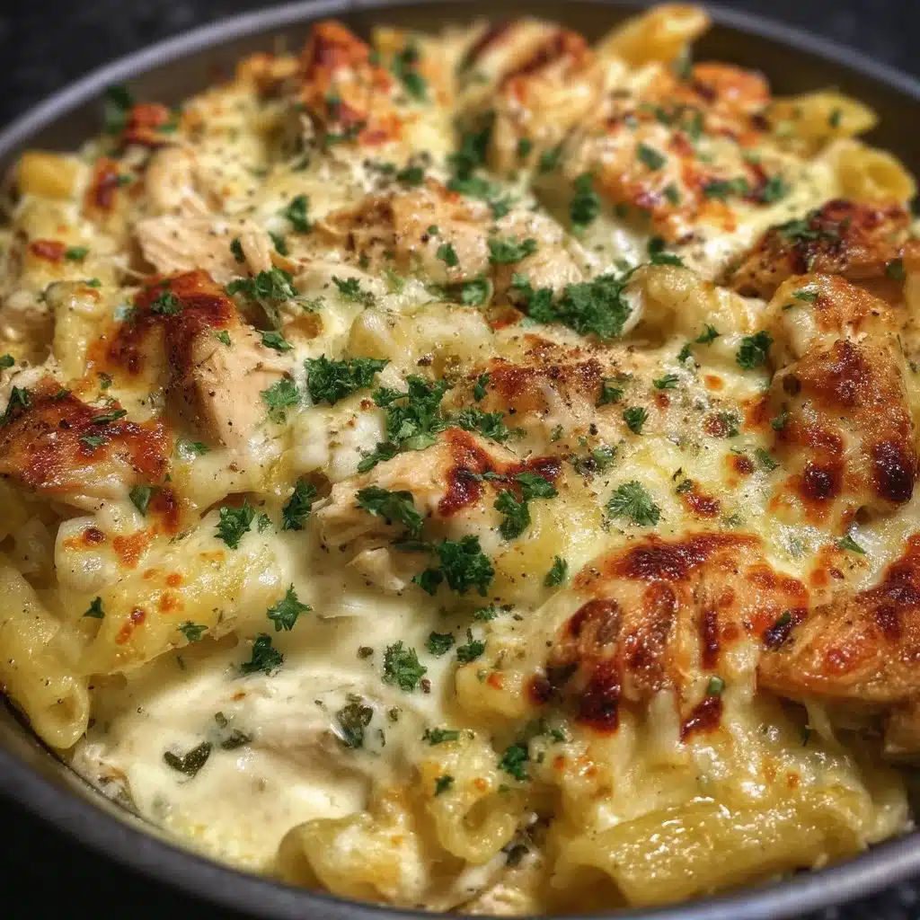 Creamy Chicken Alfredo Bake