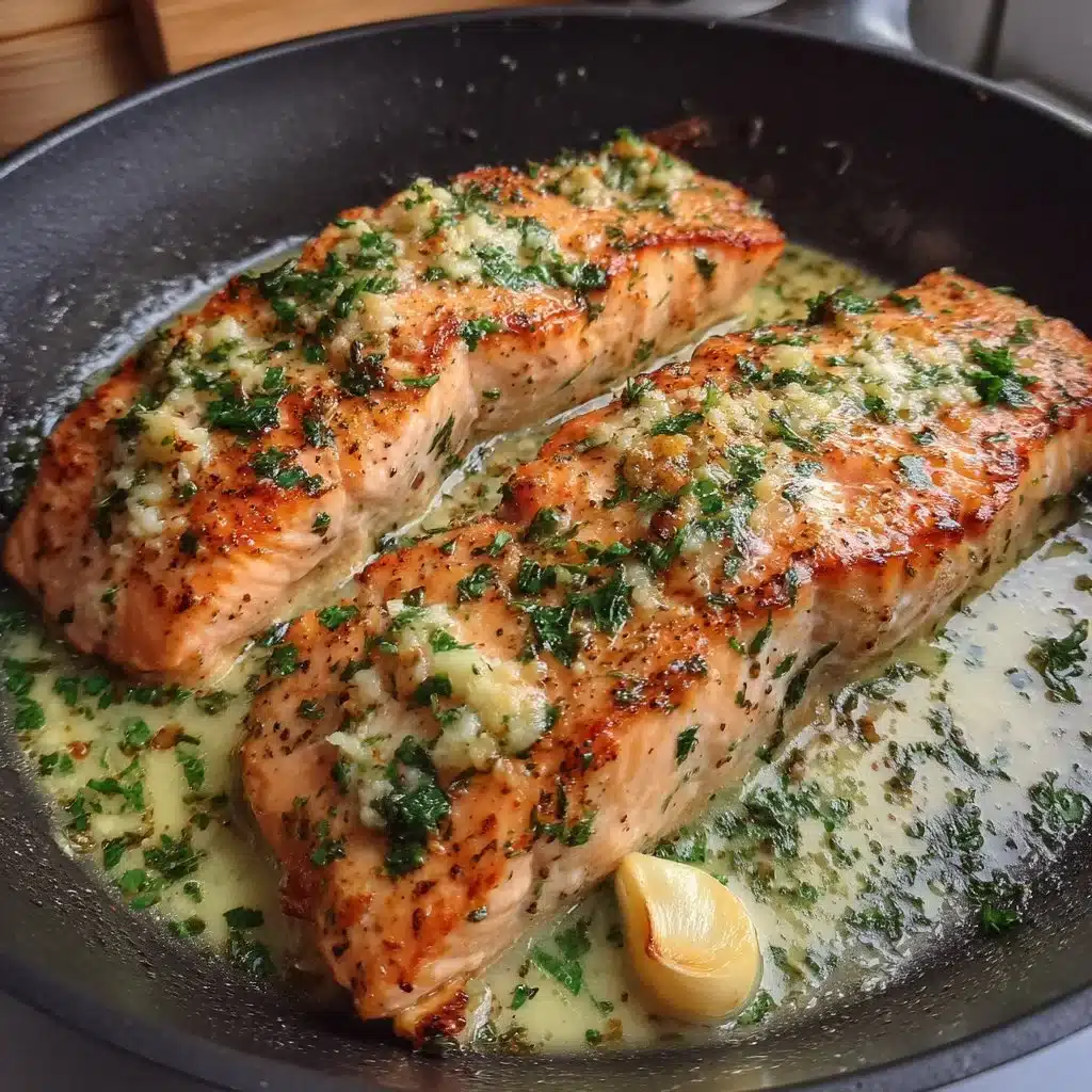 Garlic Butter Salmon for Two