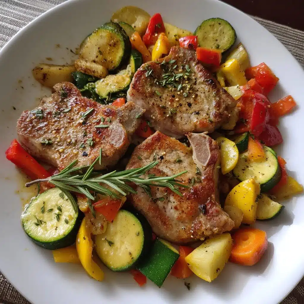 One-Pan Pork Chops and Veggies