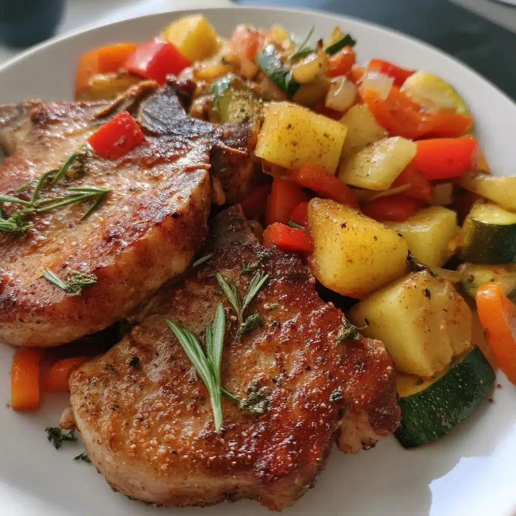 One-Pan Pork Chops and Veggies