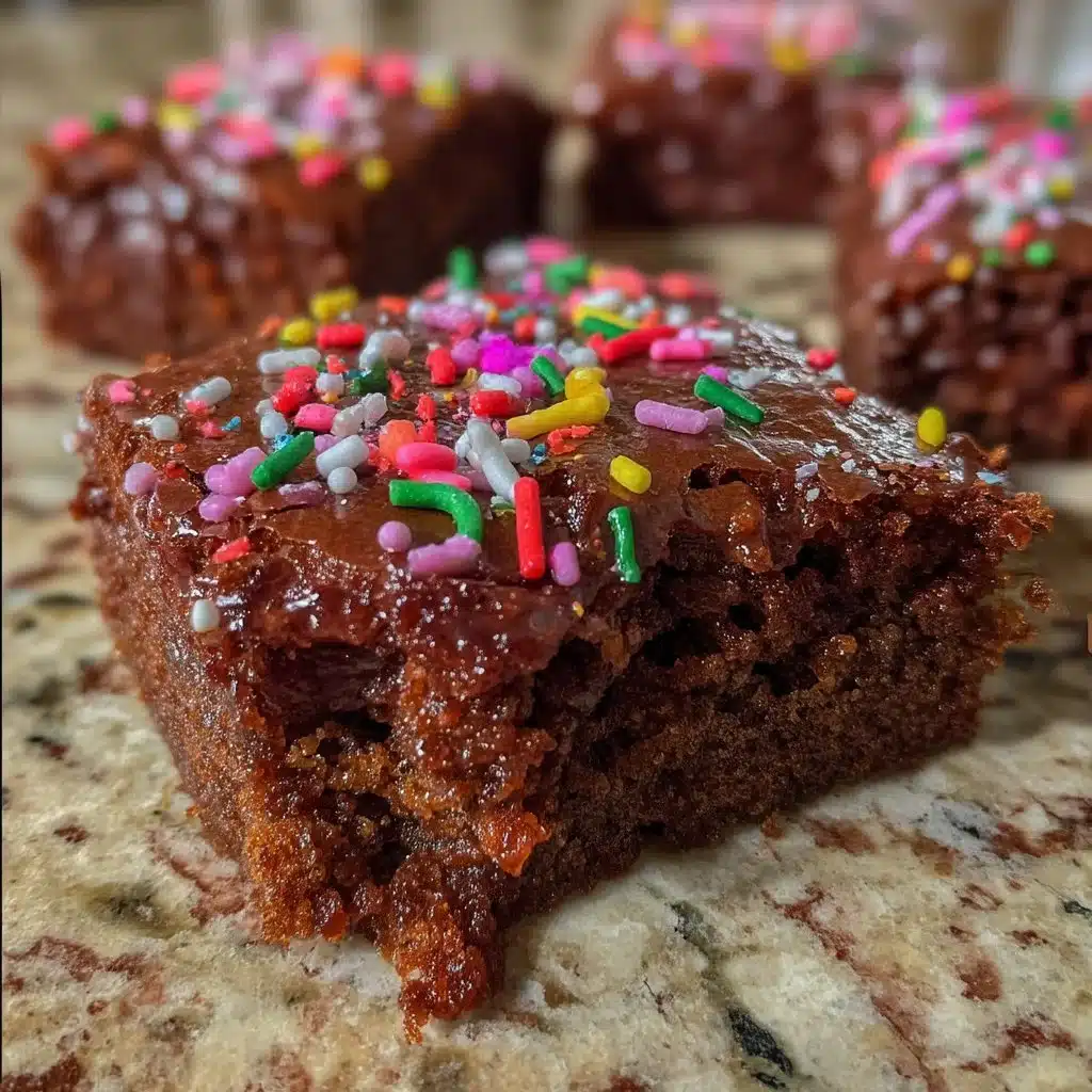 Valentine Brownies with Sprinkles