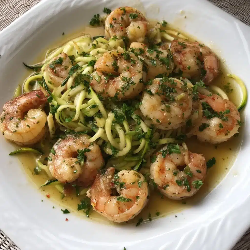 Zucchini Noodle Shrimp Scampi