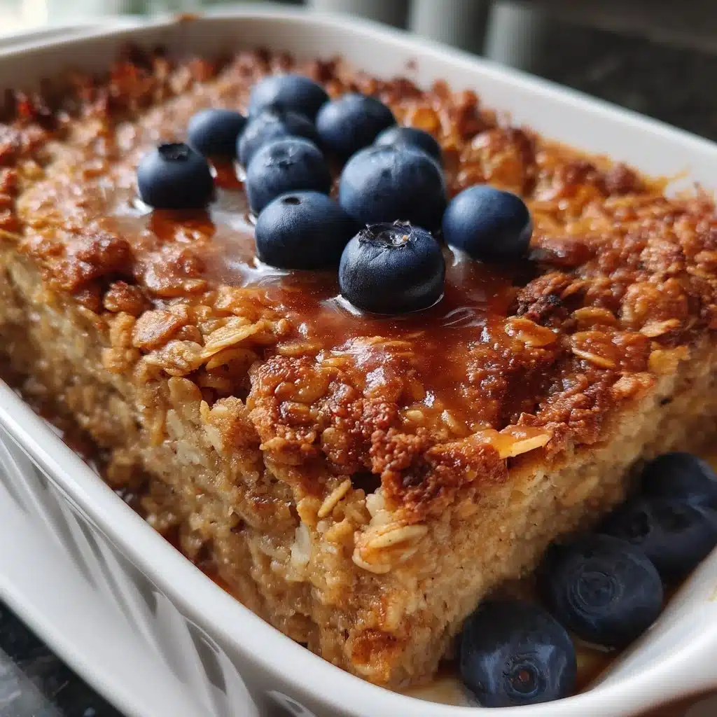 Baked Oatmeal with Blueberries