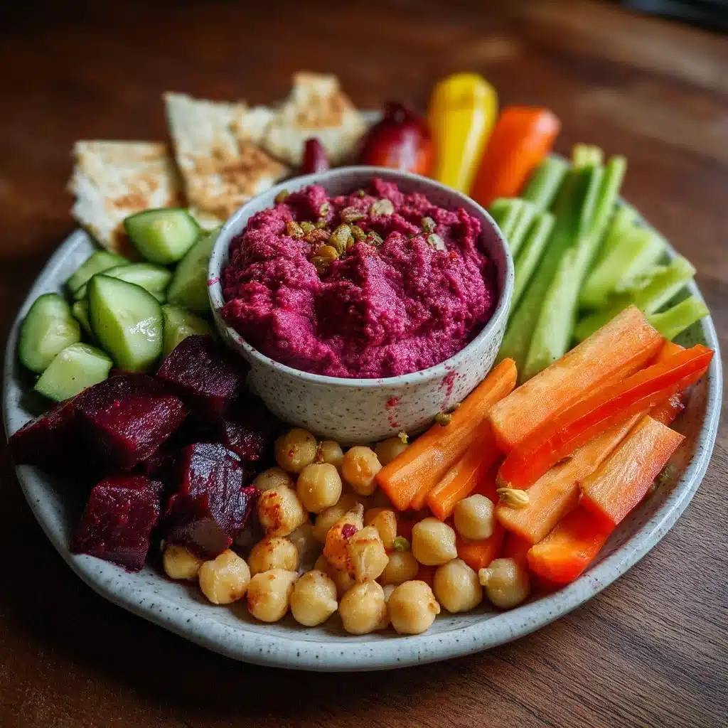Beet Hummus Veggie Platter