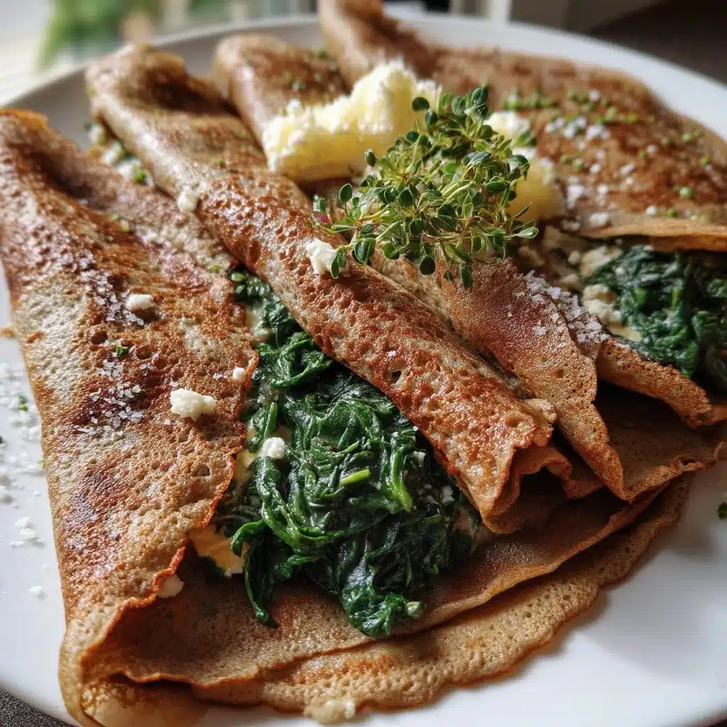 Buckwheat Crepes with Spinach