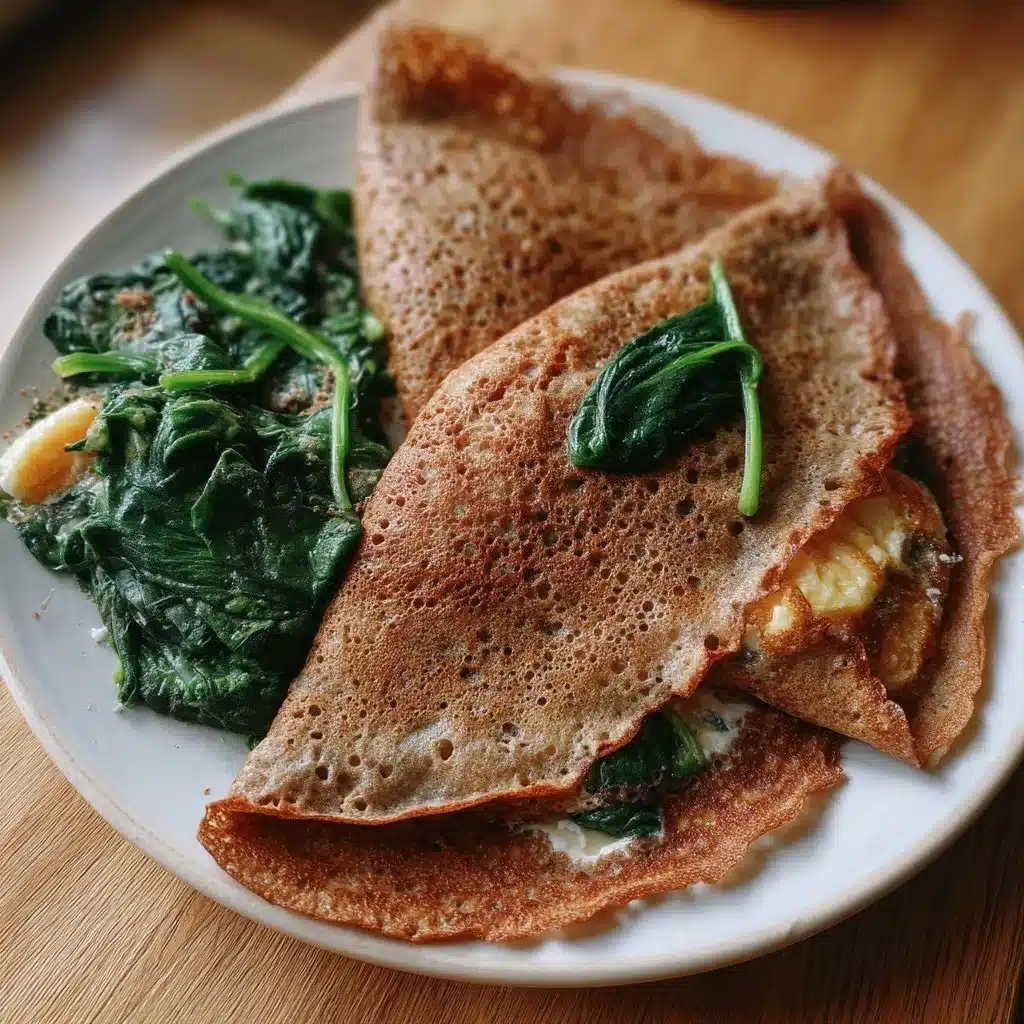 Buckwheat Crepes with Spinach