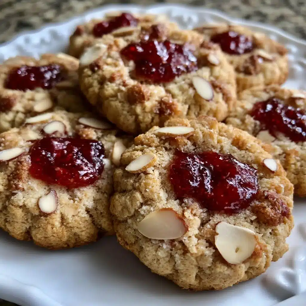 Cherry Almond Thumbprint Cookies