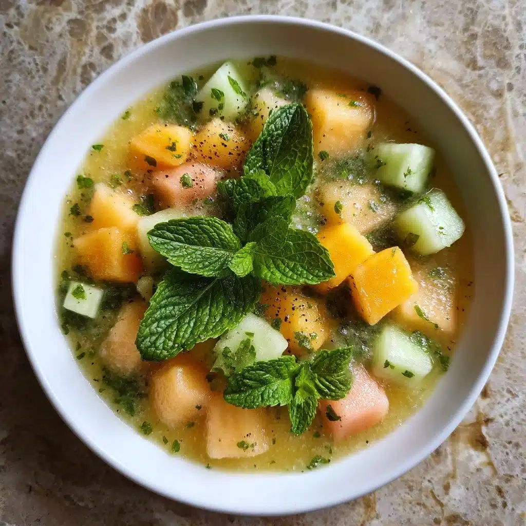 Chilled Melon Mint Gazpacho