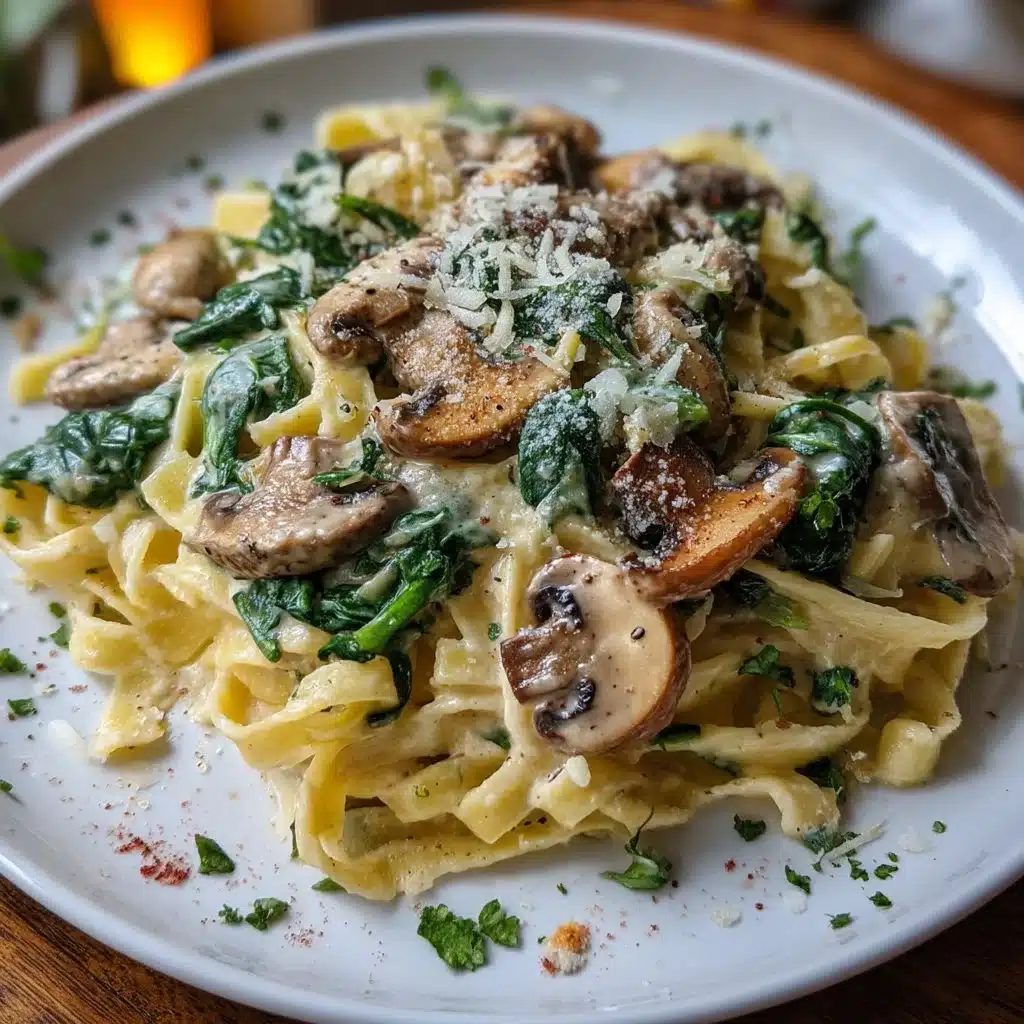 Creamy Mushroom Spinach Pasta