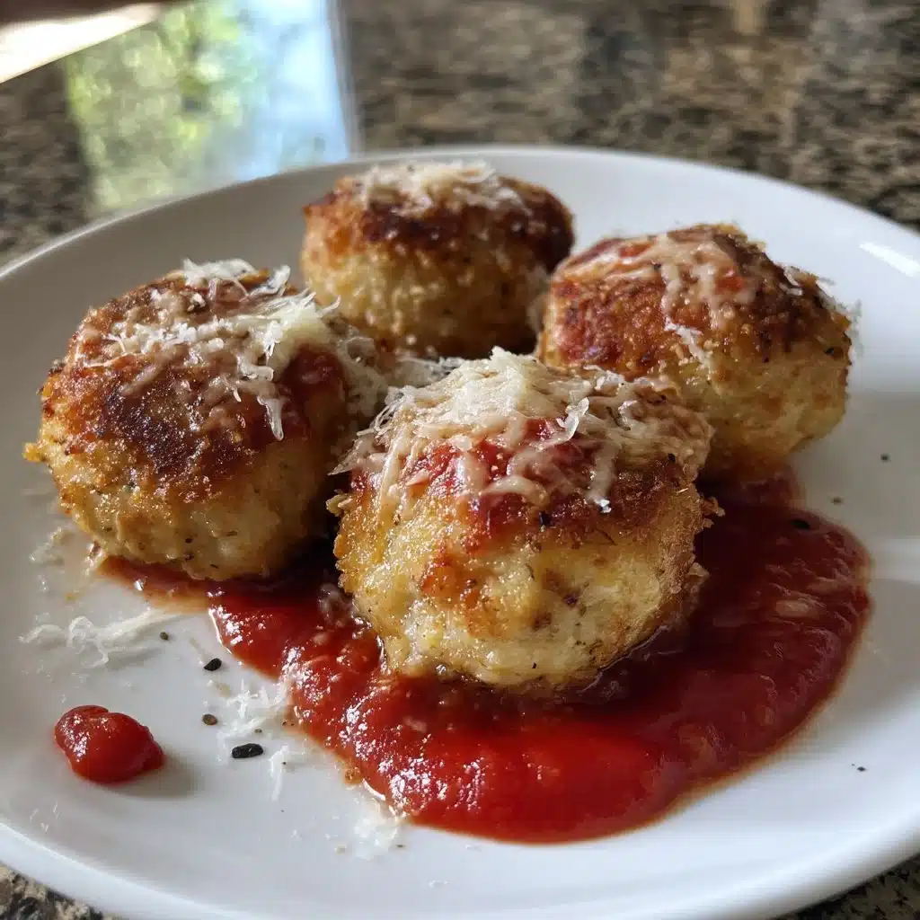 Easy Baked Chicken Parmesan Meatballs