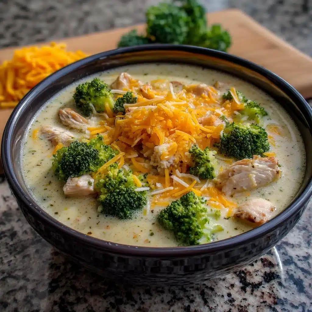 Easy Broccoli Cheddar Chicken Soup