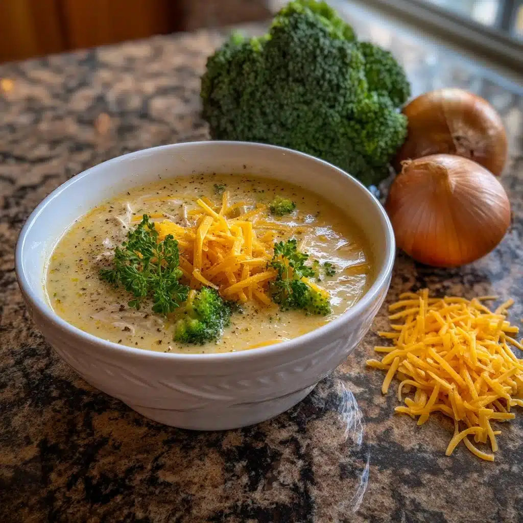 Easy Broccoli Cheddar Chicken Soup