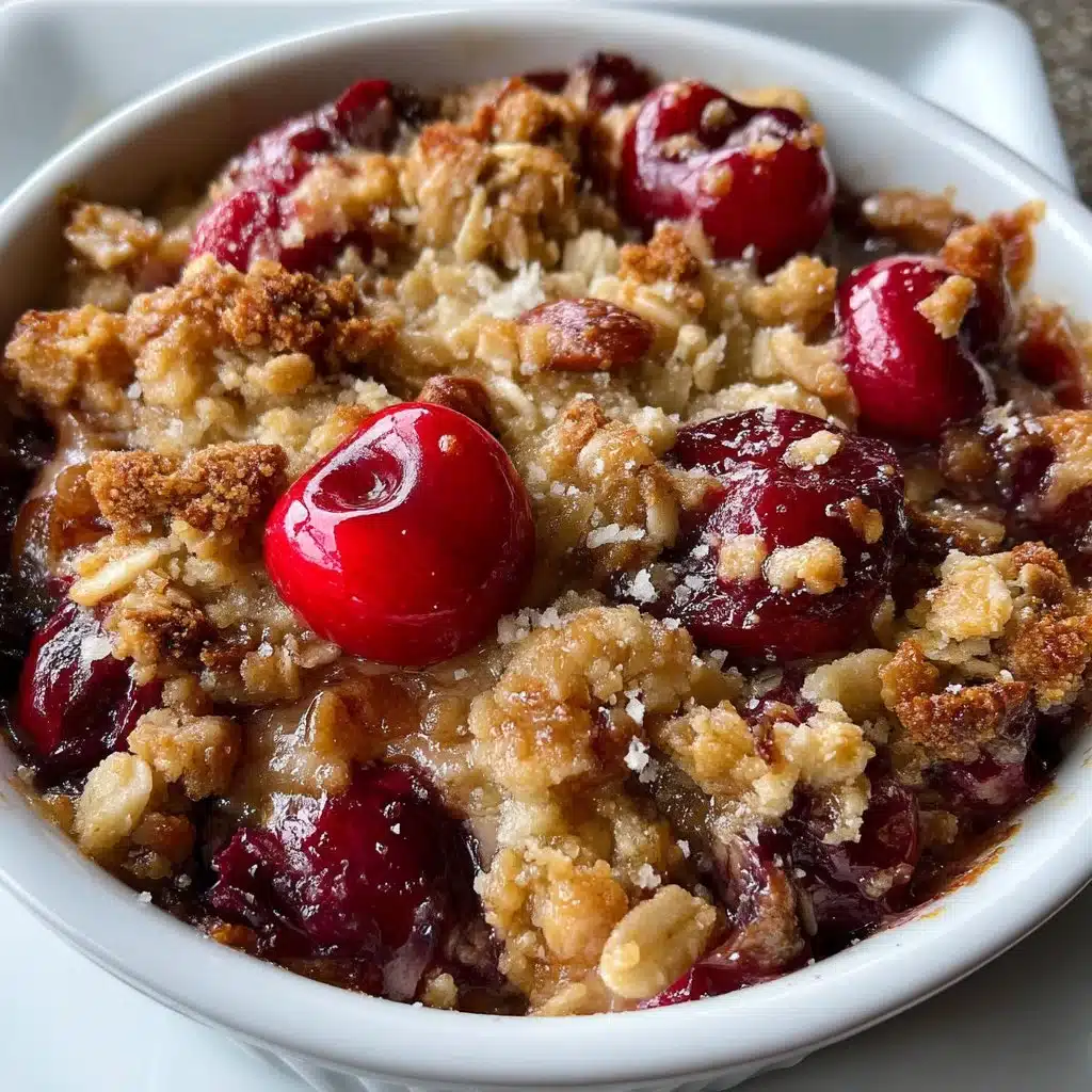 Easy Cherry Almond Crumble