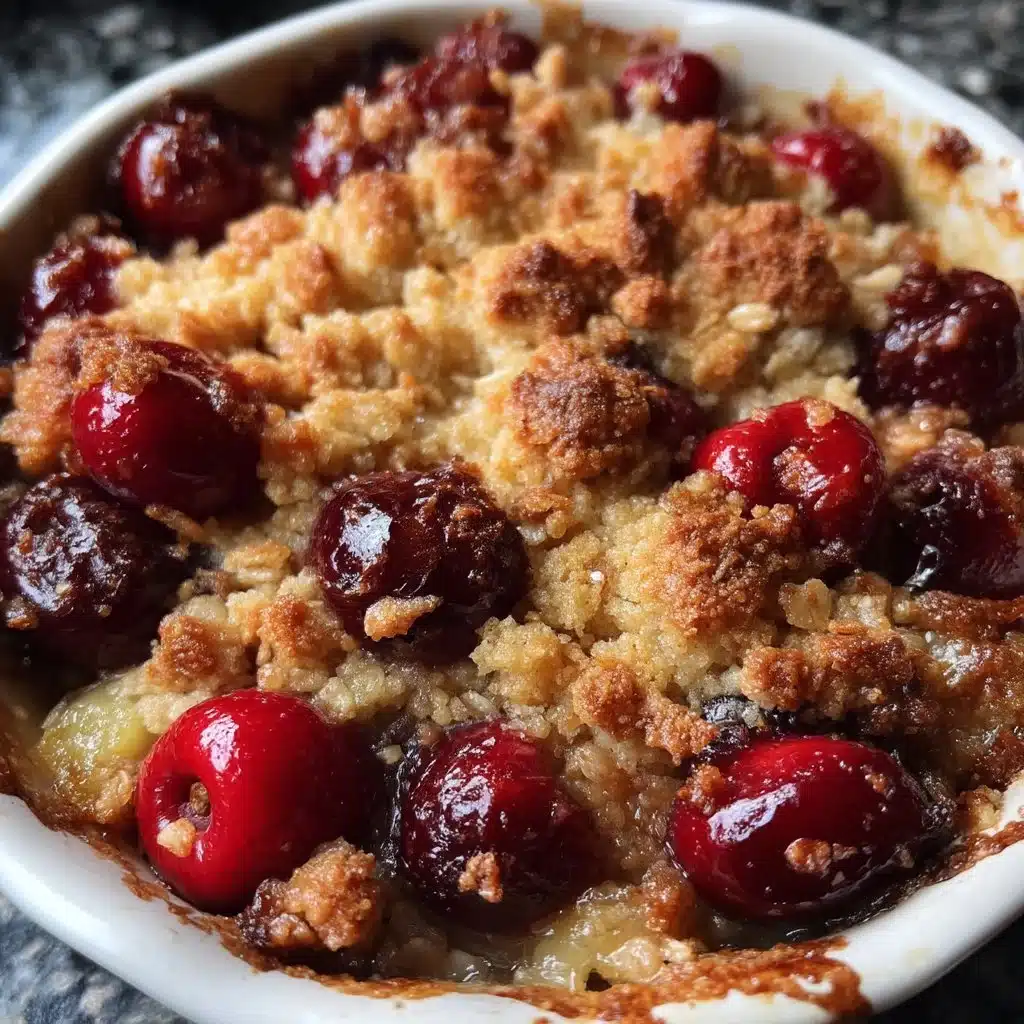 Easy Cherry Almond Crumble