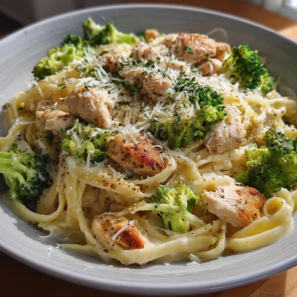 Easy Chicken and Broccoli Alfredo Pasta