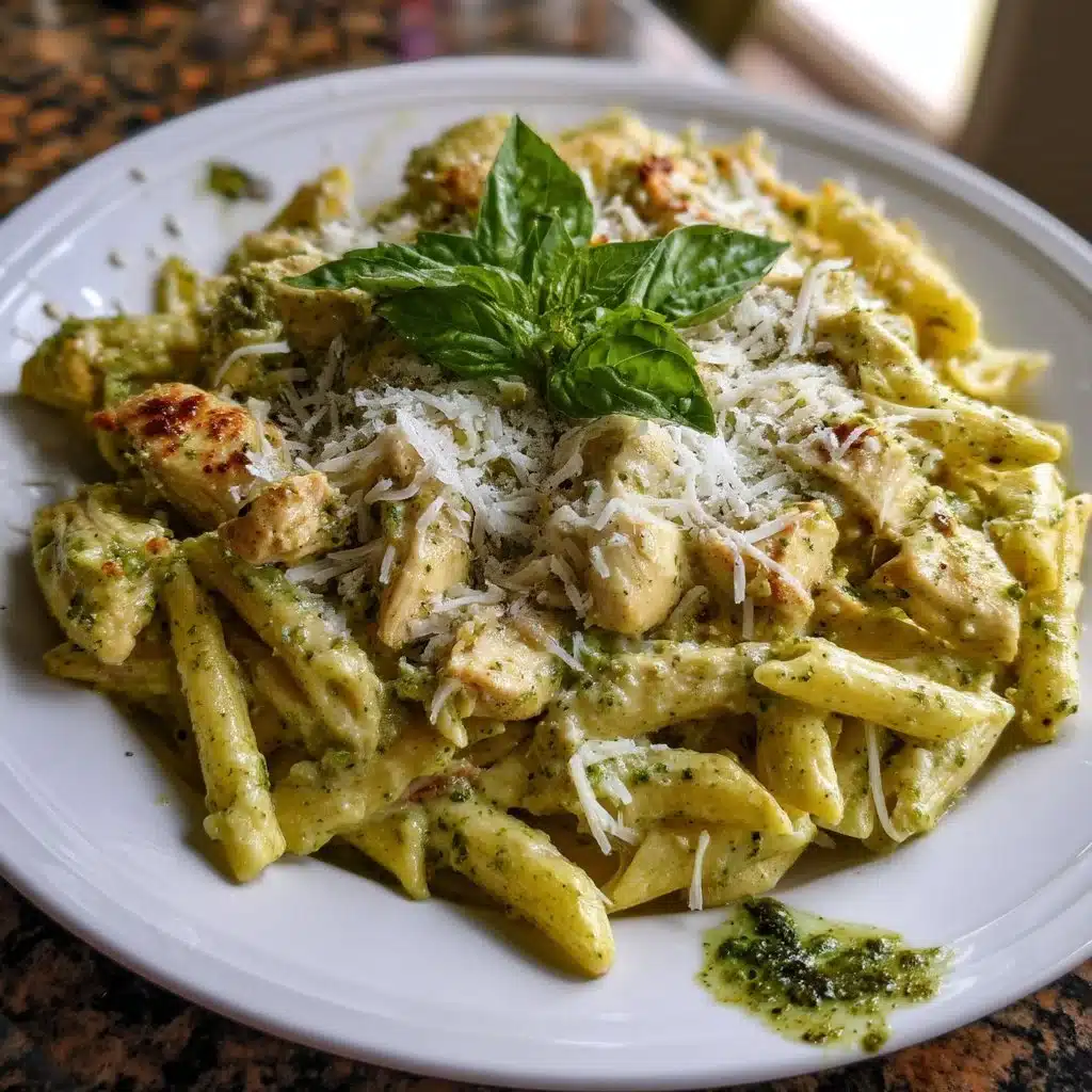 Easy Creamy Pesto Chicken Pasta
