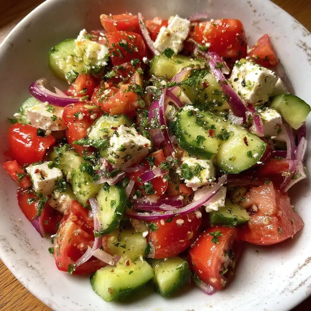 Easy Cucumber Tomato Feta Salad