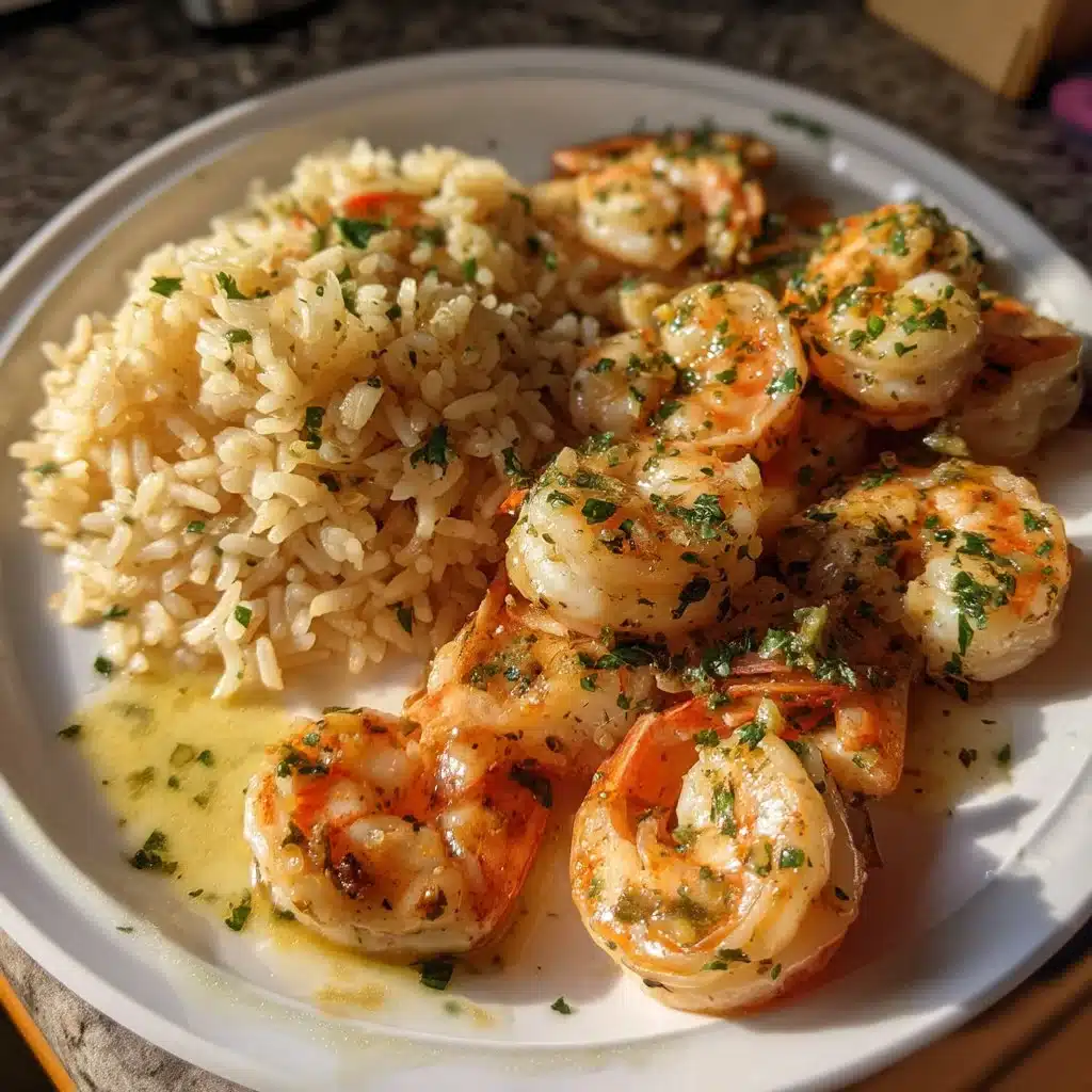 Easy Garlic Butter Shrimp Rice Bowl