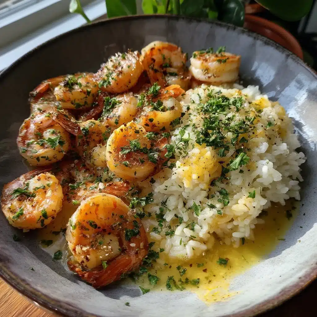 Easy Garlic Butter Shrimp Rice Bowl