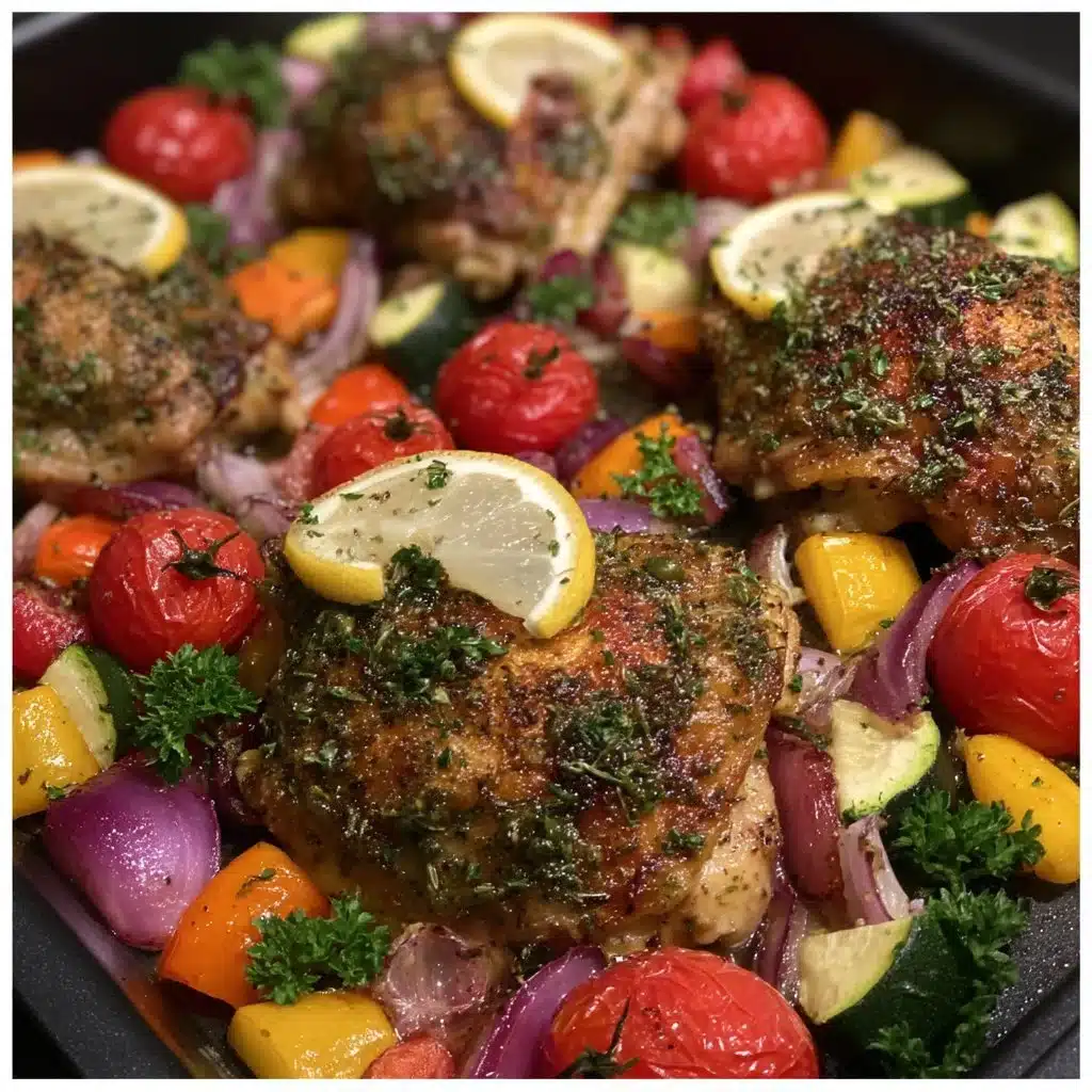 Easy Mediterranean Sheet Pan Chicken