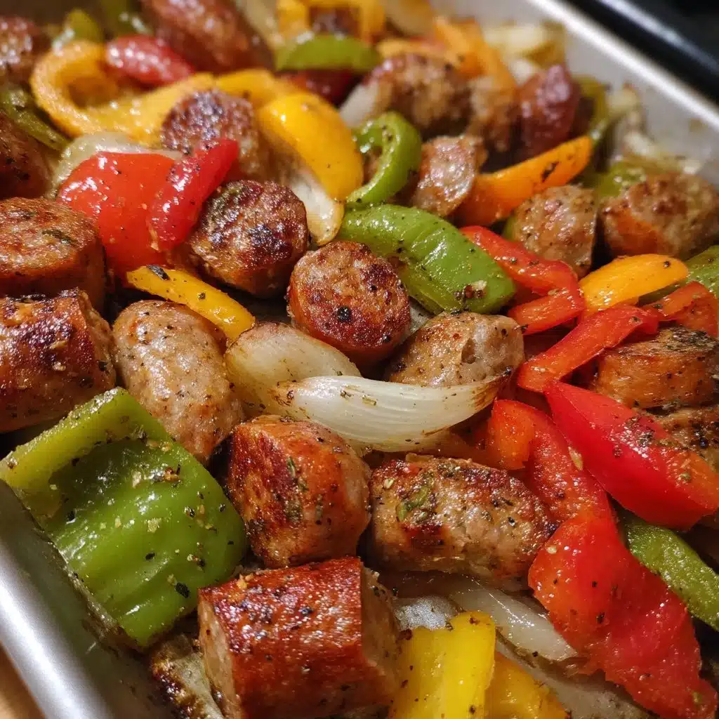 Easy Sheet Pan Sausage and Peppers (Turkey Sausage)