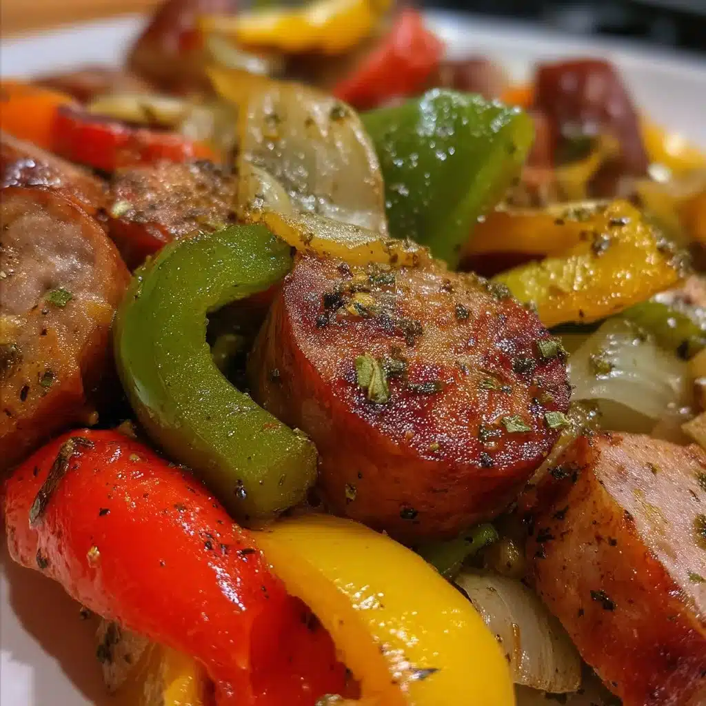 Easy Sheet Pan Sausage and Peppers (Turkey Sausage)
