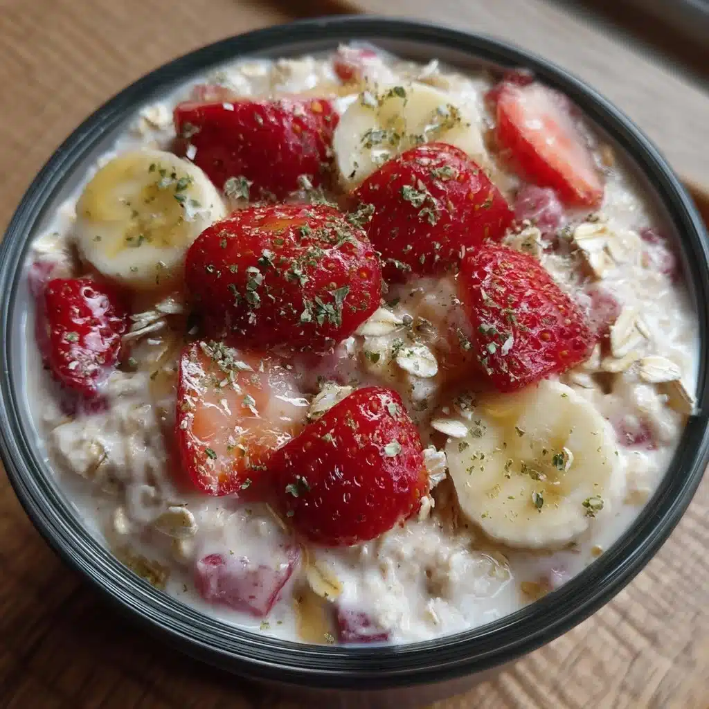 Easy Strawberry Banana Overnight Oats