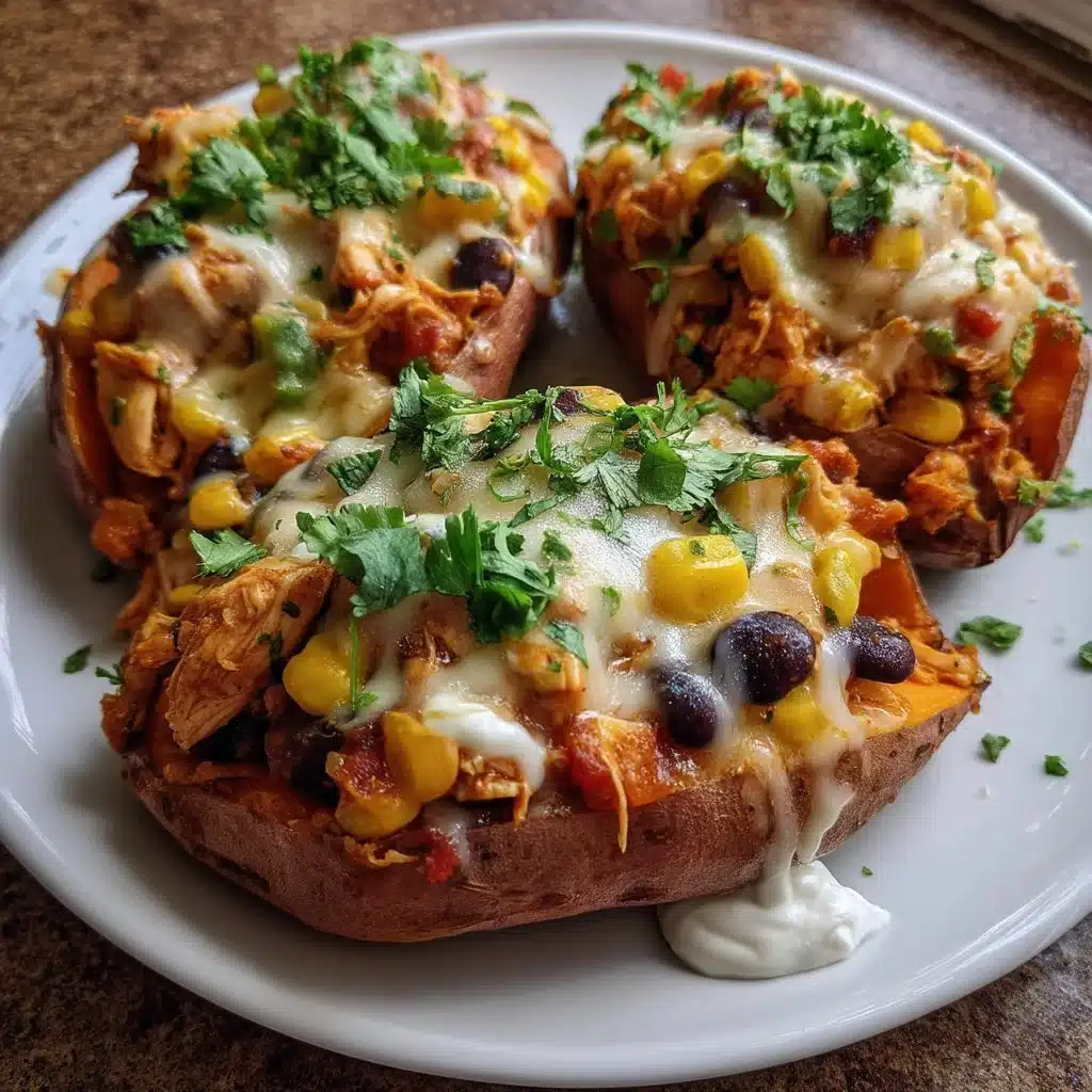 Easy Stuffed Sweet Potatoes with Chicken
