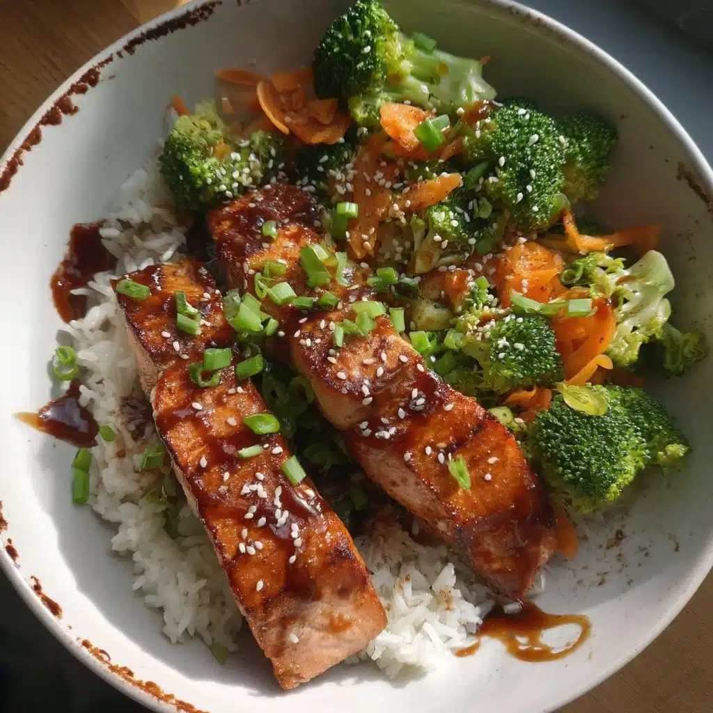 Easy Teriyaki Salmon Rice Bowls