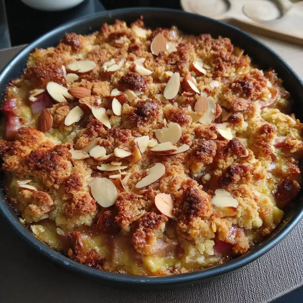 Rhubarb Almond Crumble