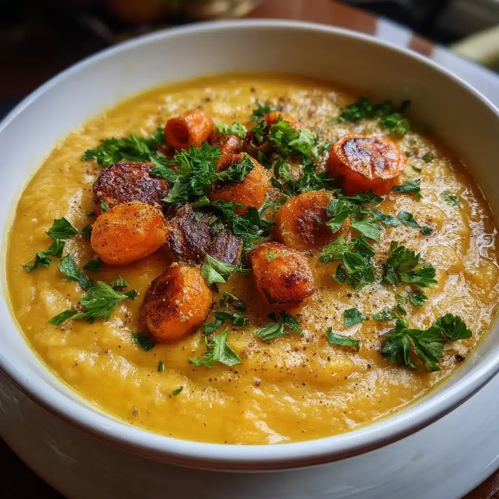 Roasted Carrot Tahini Soup