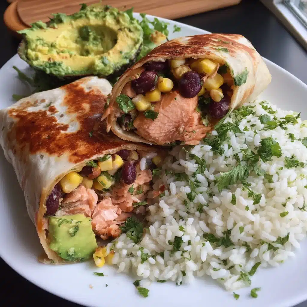 Salmon Avocado Burritos
