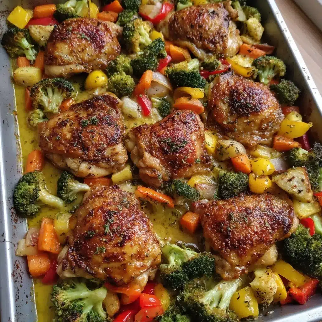 Sheet Pan Honey Mustard Chicken and Veggies
