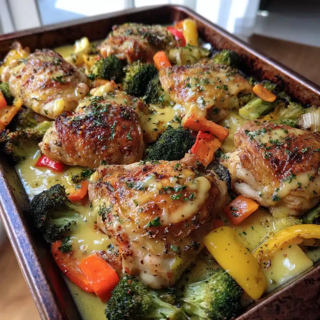 Sheet Pan Honey Mustard Chicken and Veggies