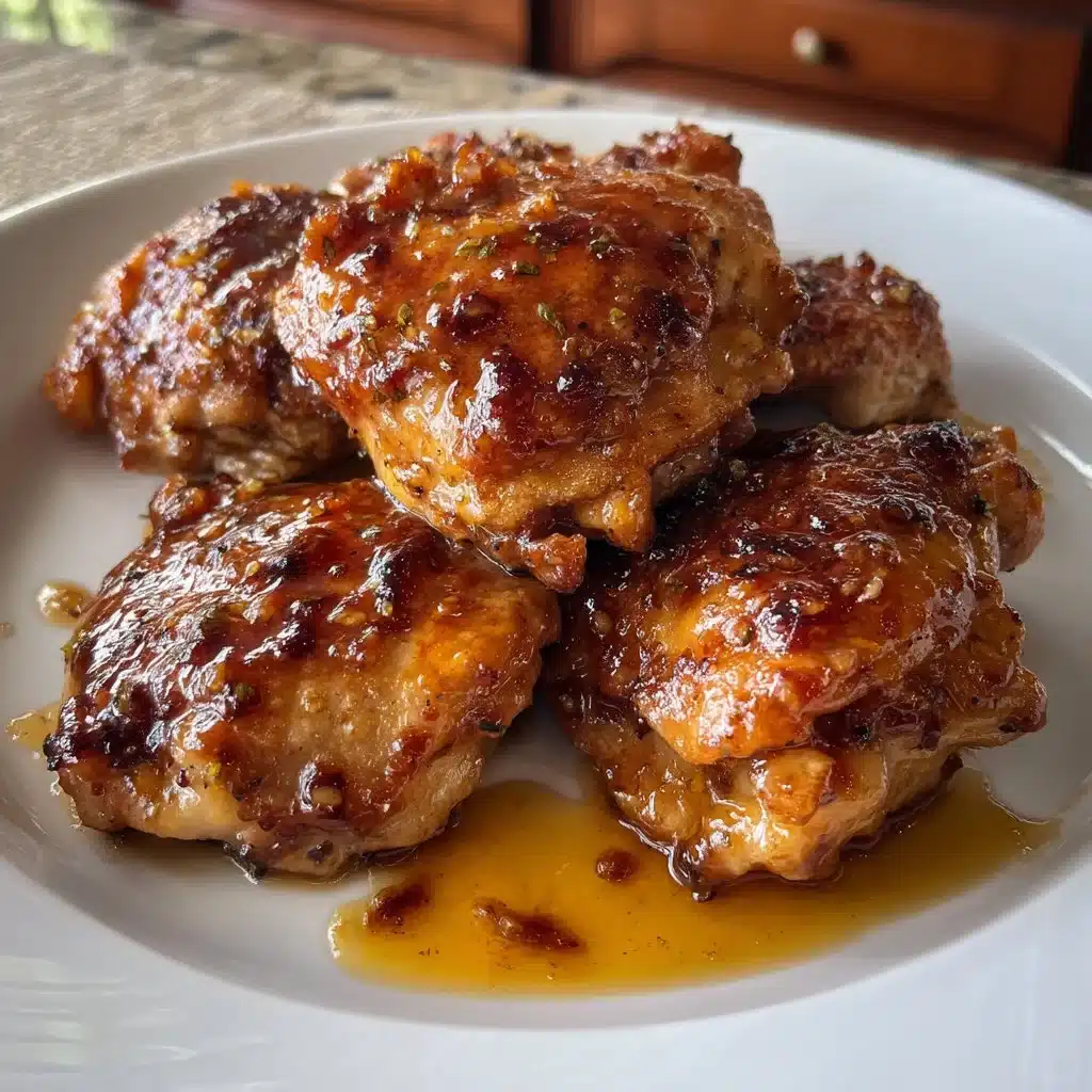 BBQ Chicken Thighs with Sticky Honey Glaze
