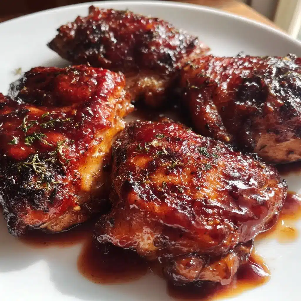 BBQ Chicken Thighs with Sticky Honey Glaze