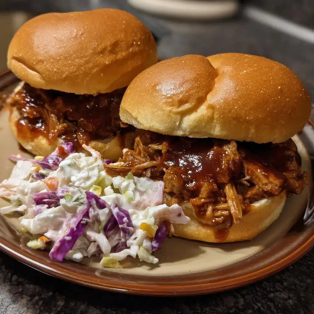 BBQ Pulled Pork Sliders with Tangy Slaw
