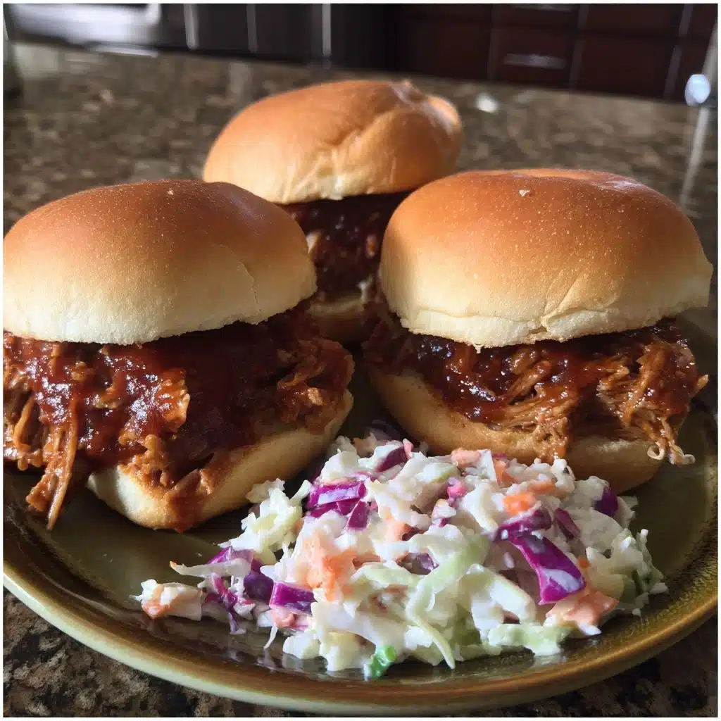 BBQ Pulled Pork Sliders with Tangy Slaw