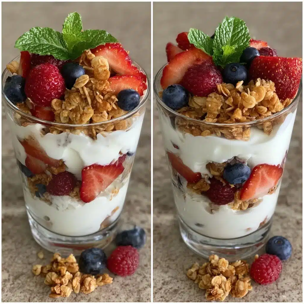Berry Breakfast Parfaits with Honey Granola
