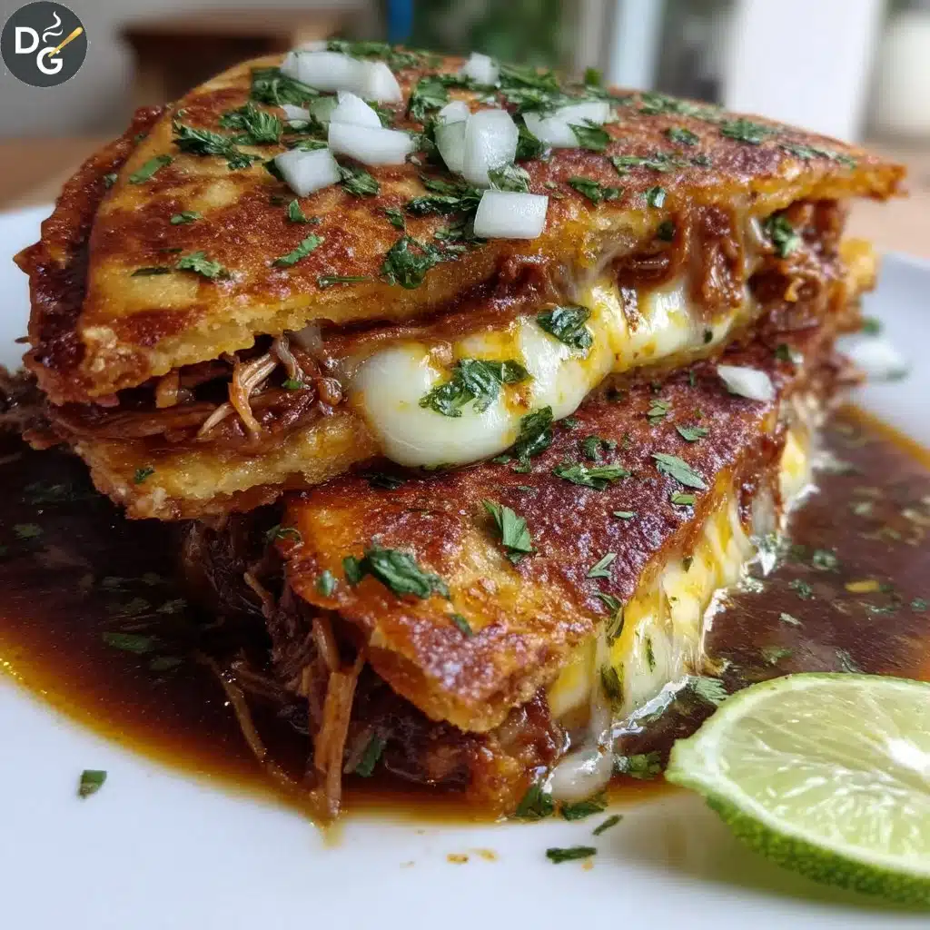 Birria Grilled Cheese Tacos