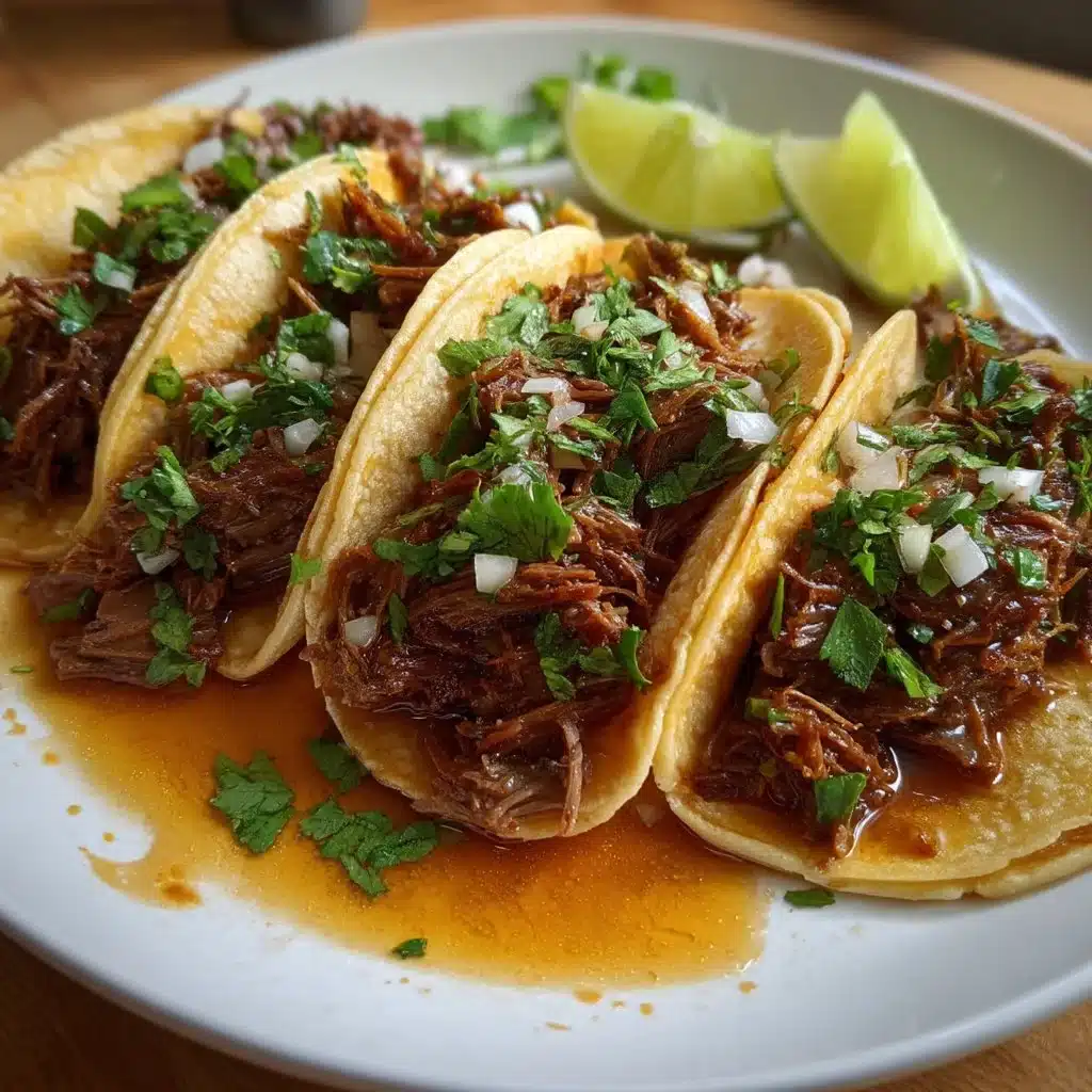 Birria-Inspired Shredded Beef Tacos