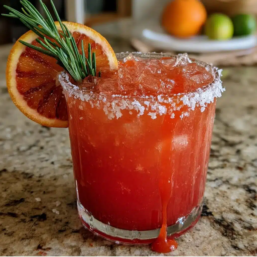 Blood Orange Margarita with Rosemary