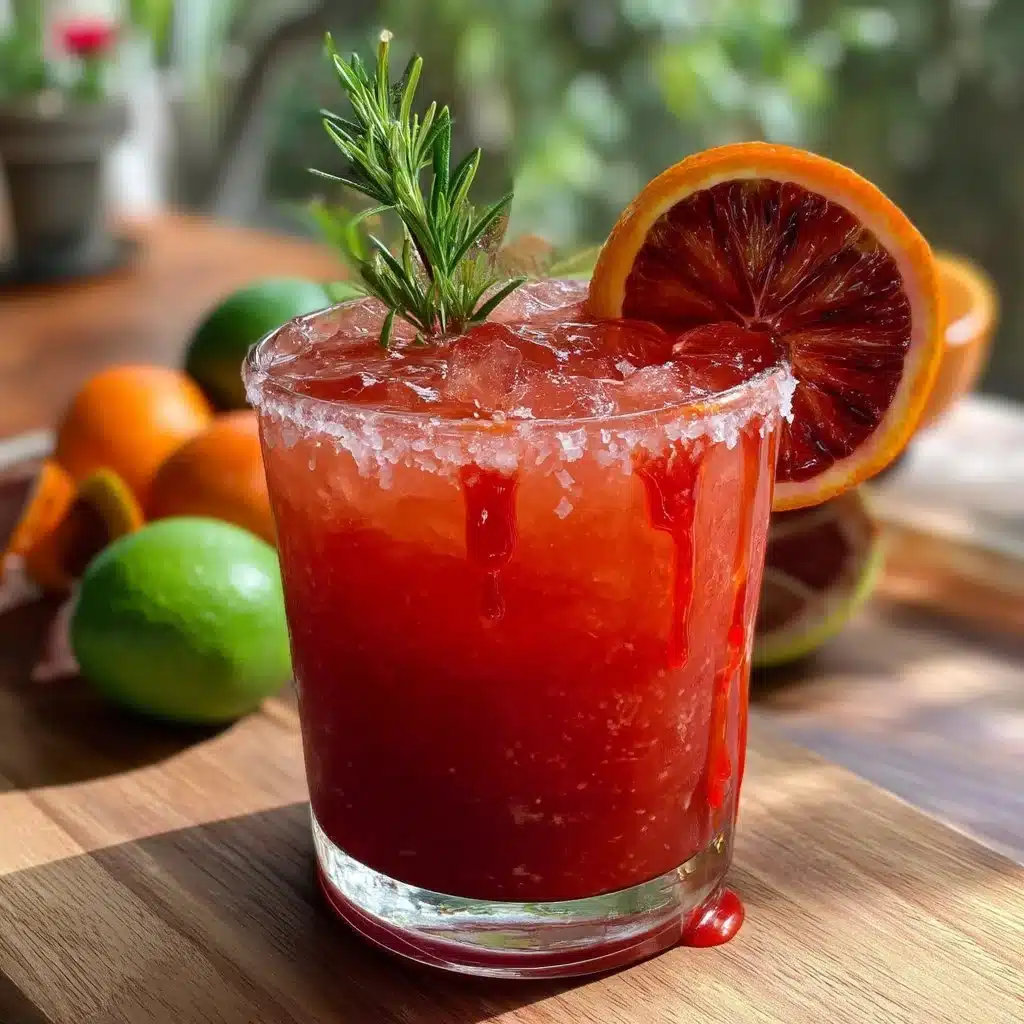 Blood Orange Margarita with Rosemary