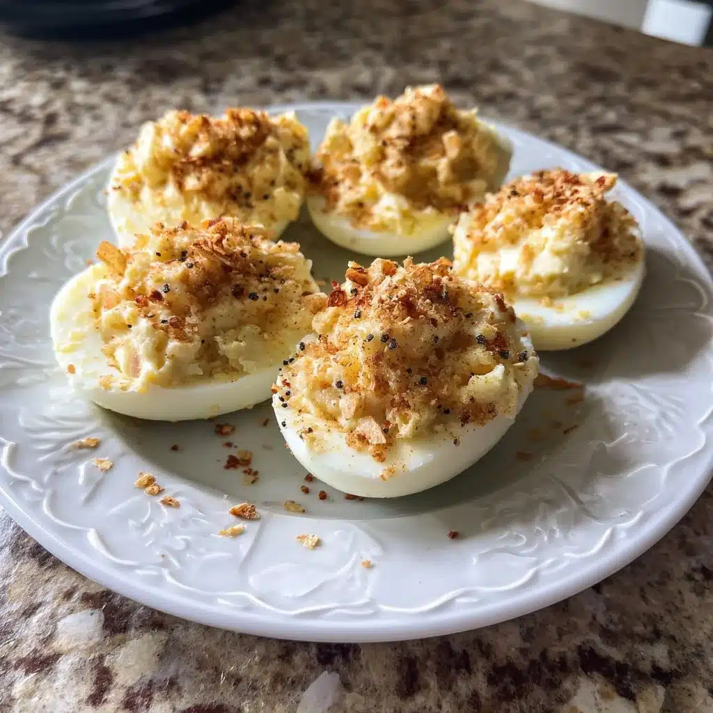 Deviled Eggs with Everything Bagel Seasoning