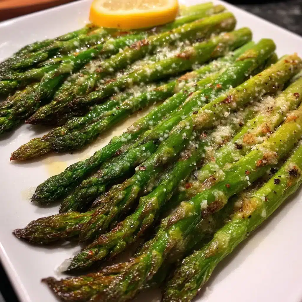 Garlic Butter Roasted Asparagus with Lemon Zest