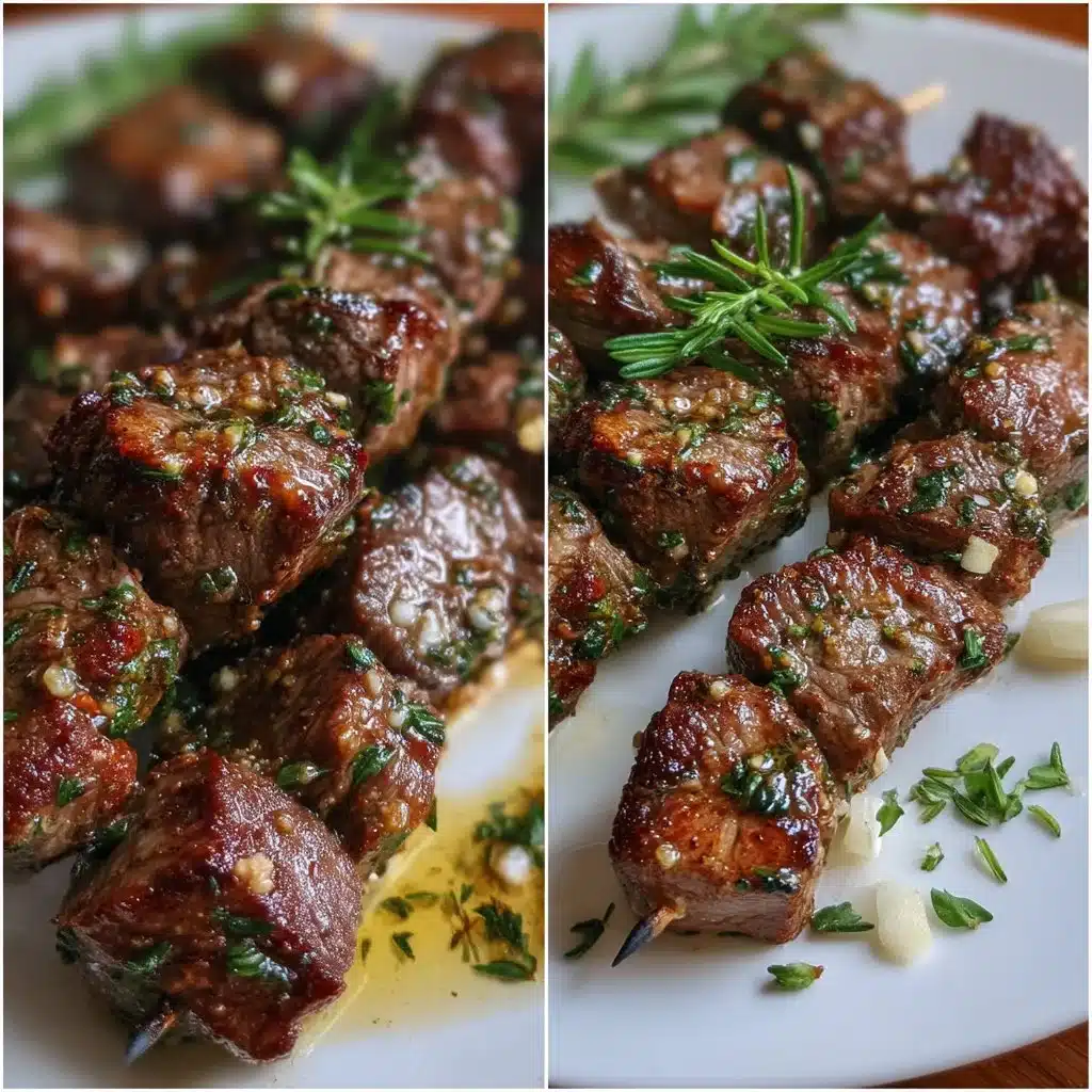 Garlic Herb Steak Skewers