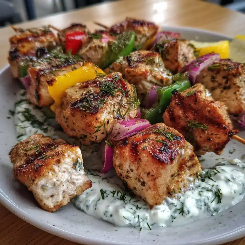 Greek Chicken Kabobs with Tzatziki