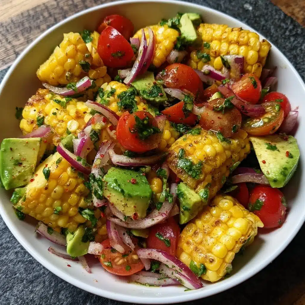Grilled Corn Salad with Avocado and Lime