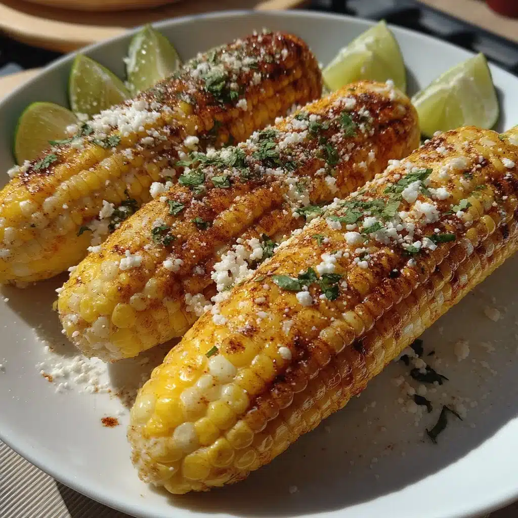 Grilled Mexican Street Corn (Elote) with Cotija
